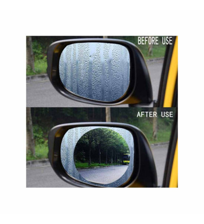 Car Anti Fog Anti Water Protective Film for Rear View Mirror Set of 2 pcs(Circle Shape)